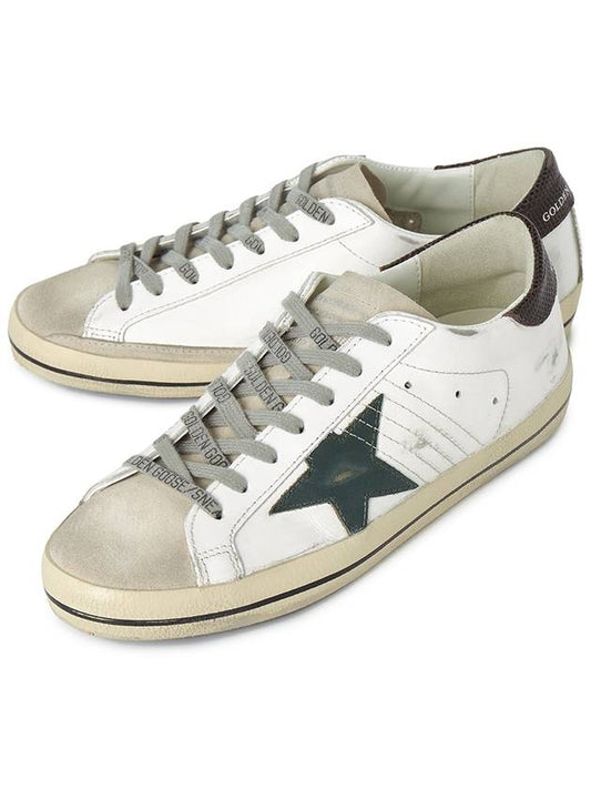 24FW Sneakers GMF00101 F006222 82719 WHITE SEEDPEARL GREEN BROWN - GOLDEN GOOSE - BALAAN 2