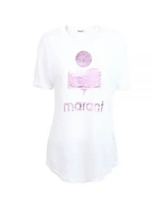 Women s Coldy Logo Short Sleeve T Shirt Pink TS0004FA A1N10E PKWH 968668 - ISABEL MARANT - BALAAN 1