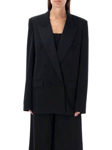 Double breasted wool jacket black - STELLA MCCARTNEY - BALAAN 1