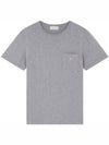 Tricolor Fox Patch Short Sleeve T-Shirt Gray Melange - MAISON KITSUNE - BALAAN.