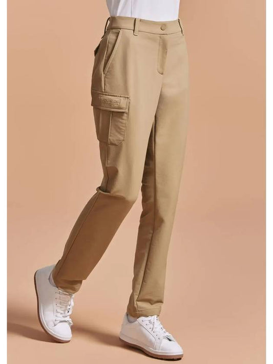 Women s Nylon Span One Pocket Cargo Pants Beige - CLEVELAND GOLF - BALAAN 1