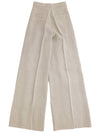 Caden Linen Pleated Wide Pants Beige - MAX MARA - BALAAN 3