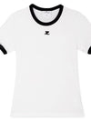 Logo Buckle Short Sleeve T-shirt White - COURREGES - BALAAN 4