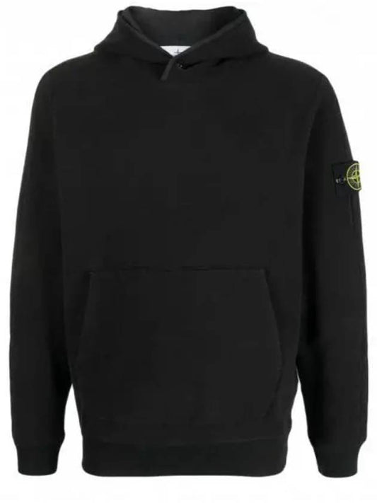 Compass Logo Patch Hoodie Black - STONE ISLAND - BALAAN 2