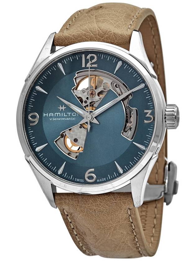 H32705842 Jazzmaster Open Heart Men's Leather Watch - HAMILTON - BALAAN 2