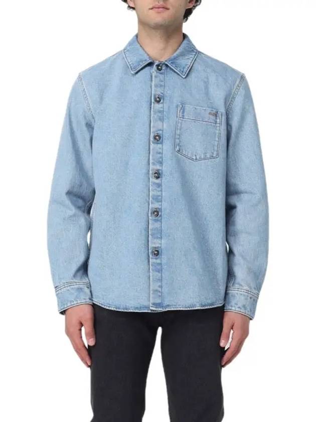 Victorio Denim Oversized Long Sleeve Shirt Blue - A.P.C. - BALAAN 3