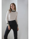 Caisienne color block half neck polar knit ivory - CAHIERS - BALAAN 4