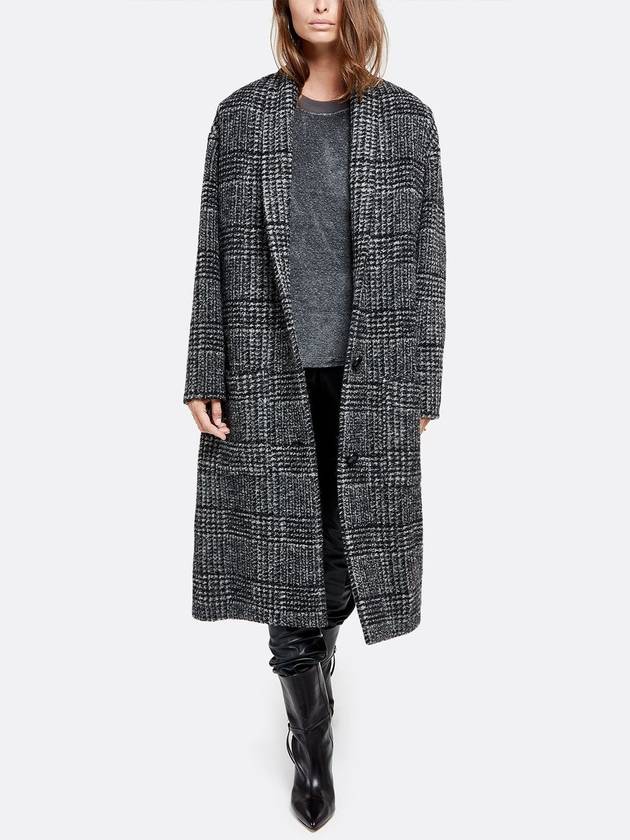 ELAYO wool check coat black 20AMA0770 20A022E - ISABEL MARANT - BALAAN 7