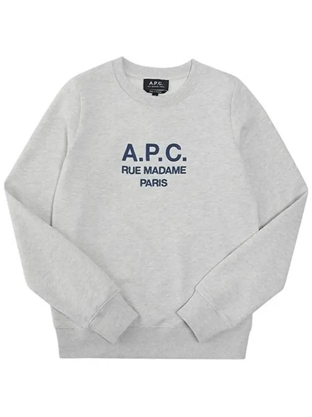 Women's TINa Logo Sweat Sweatshirt Heather Ecru - A.P.C. - BALAAN 6