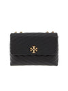 Kira Chevron Convertible Shoulder Bag Black - TORY BURCH - BALAAN 3