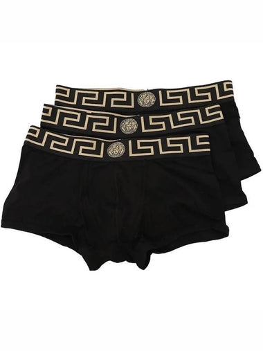 Men's Greca Border Briefs 3 Pack Black - VERSACE - BALAAN 1