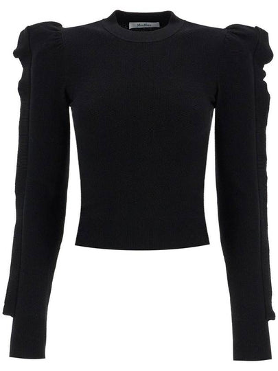 Genero stretch viscose knit top black - MAX MARA - BALAAN 2