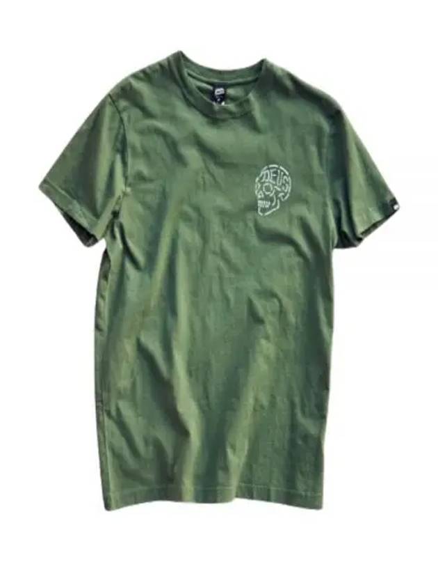 Venice Skull Cotton Short Sleeve T-Shirt Forest Green - DEUS EX MACHINA - BALAAN 2