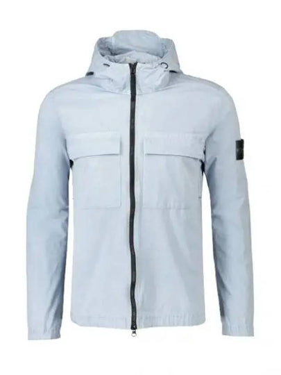 Wappen Old Effect Hooded Jacket Light Blue - STONE ISLAND - BALAAN 2