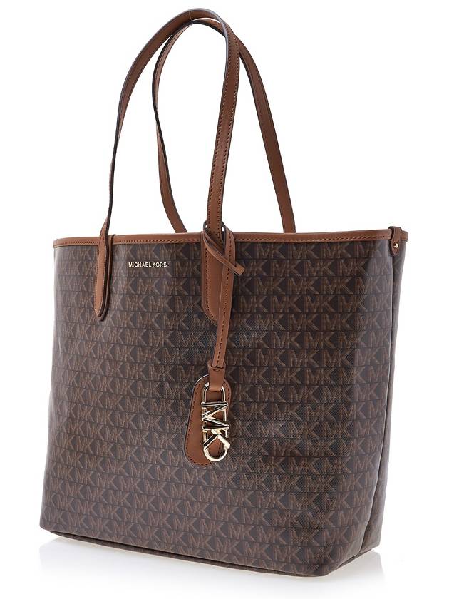 Eliza All-Over Logo Printed Large Shoulder Bag Brown - MICHAEL KORS - BALAAN 4