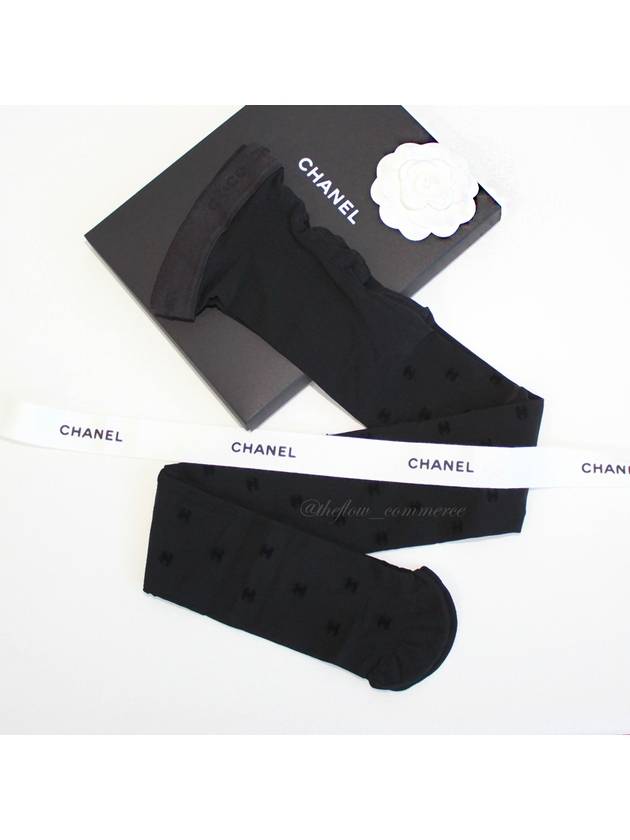 CC Logo Sheer Stocking Black - CHANEL - BALAAN 7