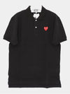 Red Heart Wappen Polo Shirt Black - COMME DES GARCONS - BALAAN 4