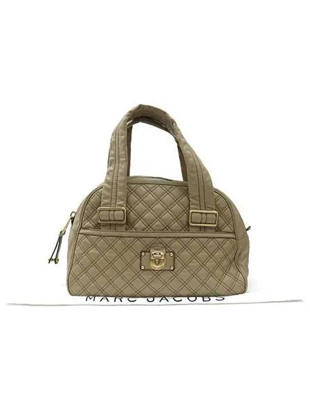 Beige leather embossed stitch tote bag - MARC JACOBS - BALAAN 2