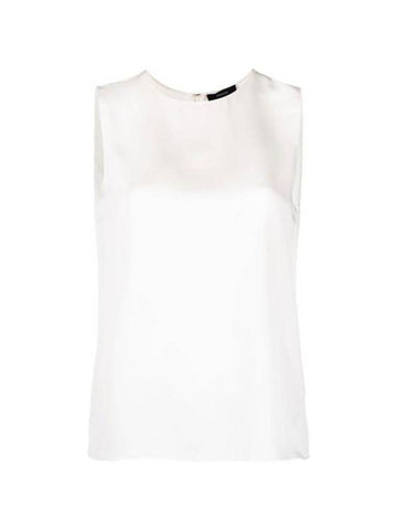 Silk Georgette Sleeveless White - THEORY - BALAAN 1