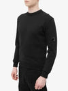 Diagonal Raised Fleece Sweatshirt Black - CP COMPANY - BALAAN 4