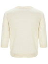 Glitter Round Neck Knit Top Cream Ivory - CALLAITE - BALAAN 7