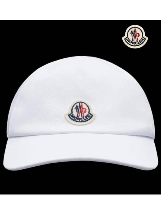 Logo Baseball Cap Hat White 3B00010 04863 002 - MONCLER - BALAAN 2