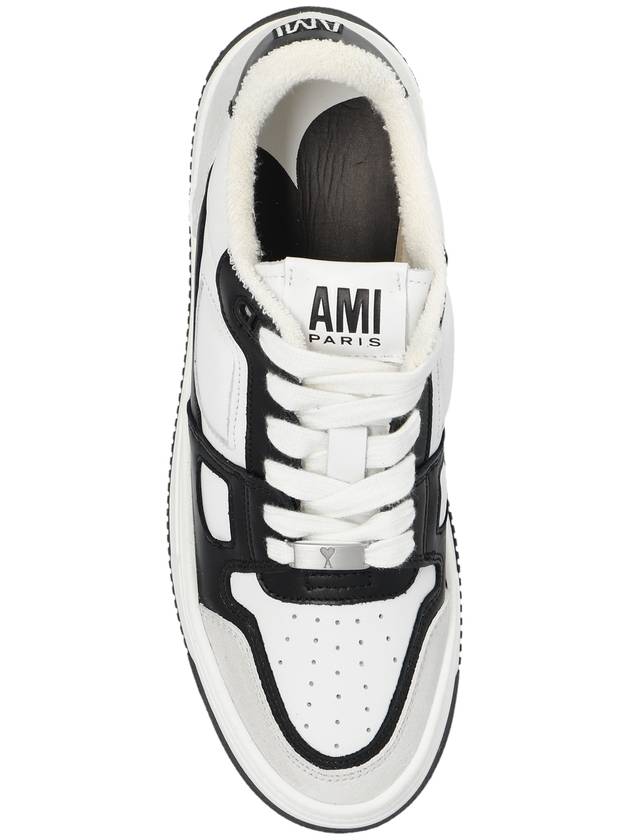 New Arcade Leather Low Top Sneakers White Black - AMI - BALAAN 7