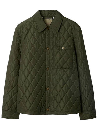 Quilted Nylon Belton Overshirt Jacket Shale - BURBERRY - BALAAN 2