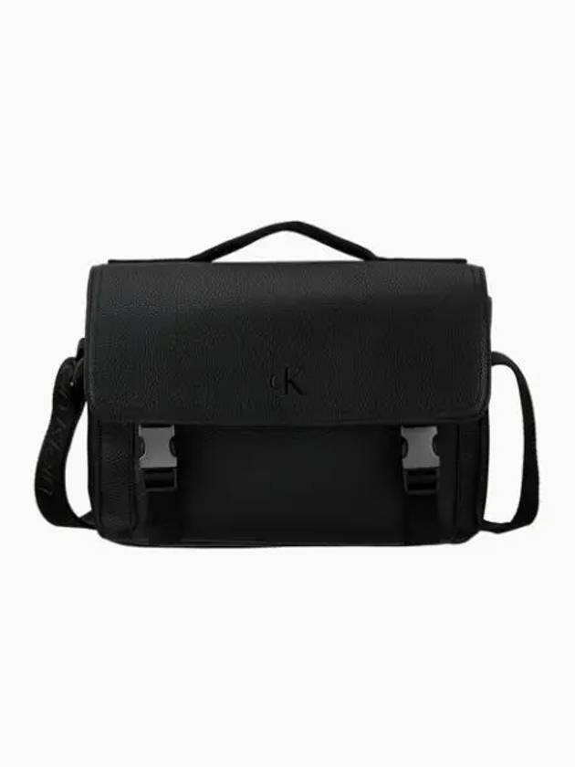 JEANS Men s CKJ Ultra Light Flat Lab Wrap Messenger Bag Black 4G3048G UB1 - CALVIN KLEIN - BALAAN 1