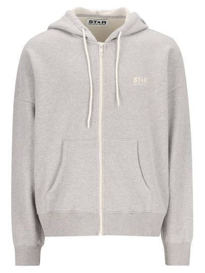 Star Logo Zip-Up Hoodie Melange Grey - GOLDEN GOOSE - BALAAN 2