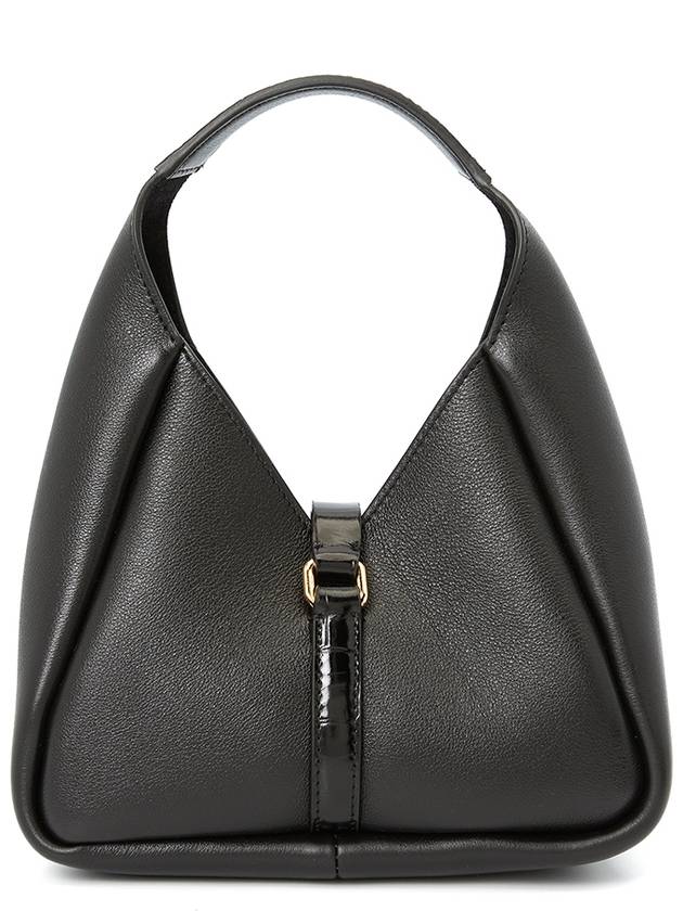 G Hobo Soft Leather Shoulder Bag Black - GIVENCHY - BALAAN 5