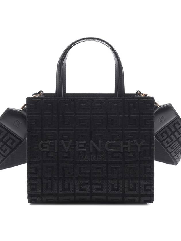 Mini G-Tote Shopping Bag In 4G Embroidery Black - GIVENCHY - BALAAN 2