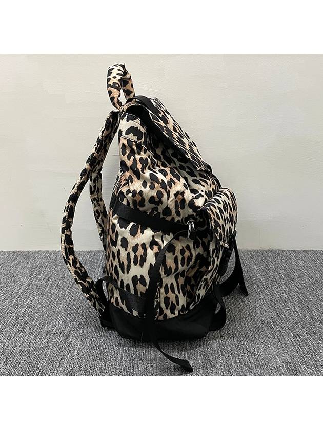 Leopard Tech Backpack Brown - GANNI - BALAAN 6