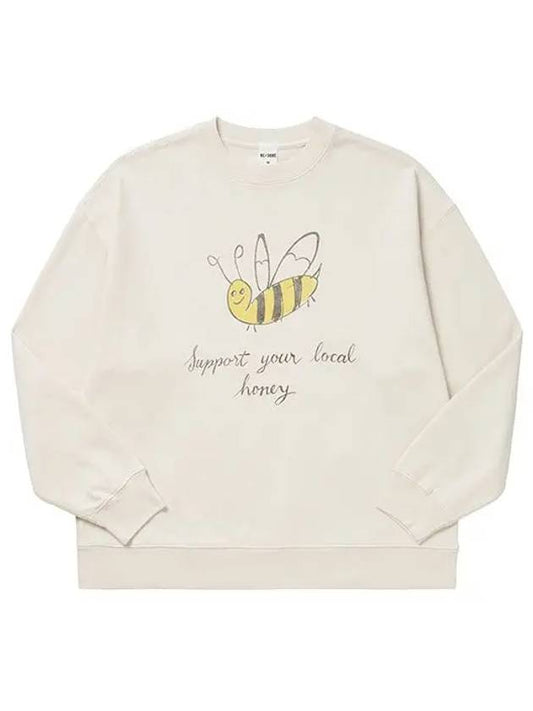488 08WOGC003 Versize Local Honey Print Women's Sweatshirt - RE/DONE - BALAAN 1