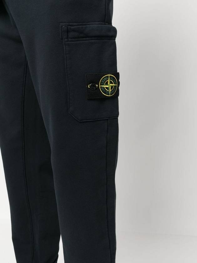 Compass Patch Cotton Track Pants Navy - STONE ISLAND - BALAAN 3