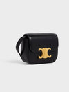 Triomphe Small Shiny Calfskin Cross Bag Black - CELINE - BALAAN 4