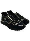 gold fabric sneakers 0742110 - SALVATORE FERRAGAMO - BALAAN 1