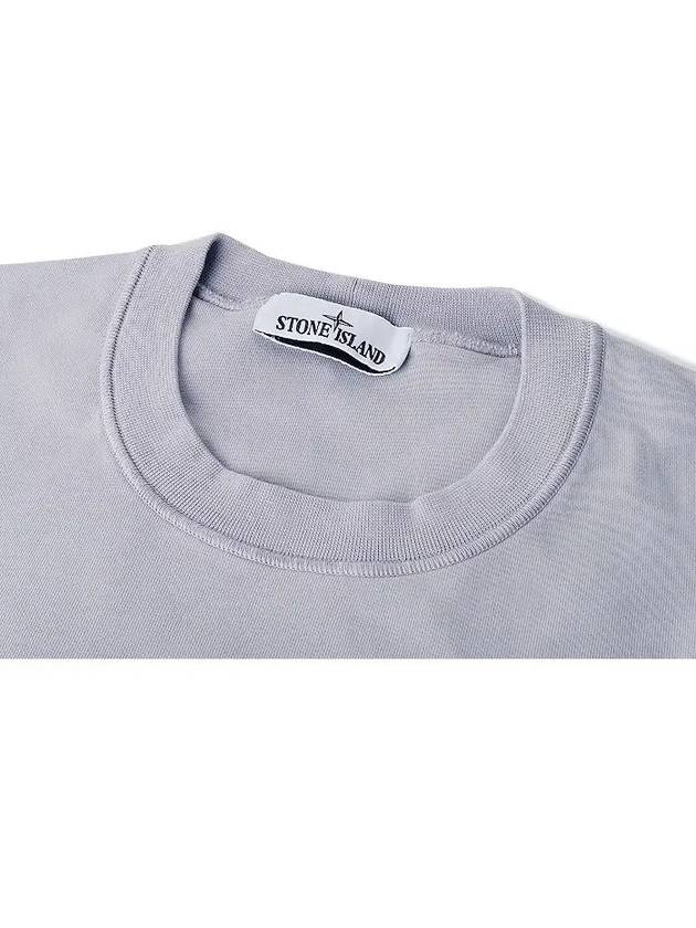 Wappen Patch Garment Dyed Sweatshirt Grey - STONE ISLAND - BALAAN 4