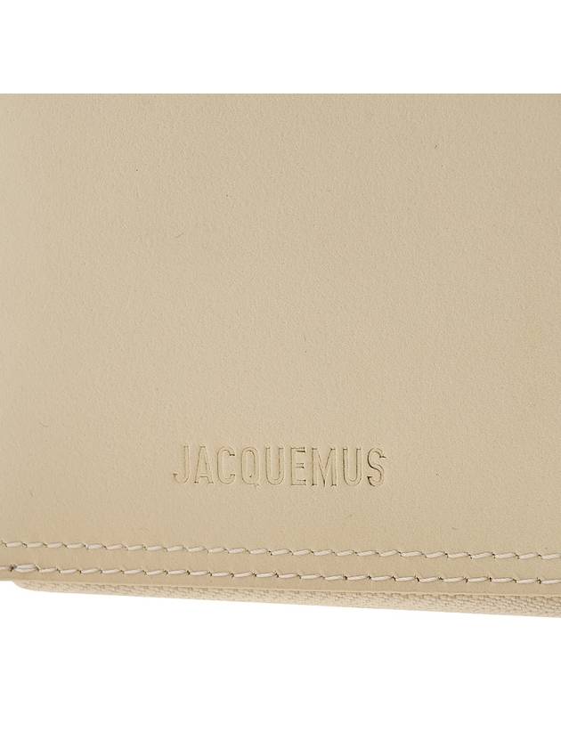 Le Carre Rond Lanyard Square Half Wallet Ivory - JACQUEMUS - BALAAN 7