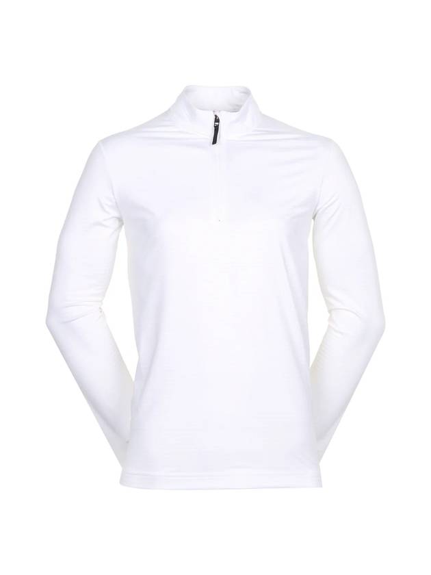 Golf Dri Fit Victory Half Zip Long Sleeve T-Shirt White - NIKE - BALAAN 1