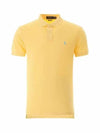 Men's Mint Embroidery Logo Short Sleeve PK Shirt Light Yellow - POLO RALPH LAUREN - BALAAN.