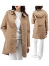 Kids Light Weight Hooded Trench Coat Camel - BURBERRY - BALAAN 2