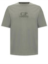 Tacting Piquet Logo Short Sleeve T-Shirt Green - CP COMPANY - BALAAN 2