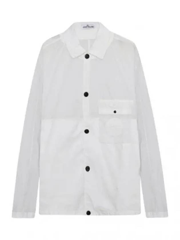 Lamy Button Pocket Long Sleeve Shirt White - STONE ISLAND - BALAAN 2