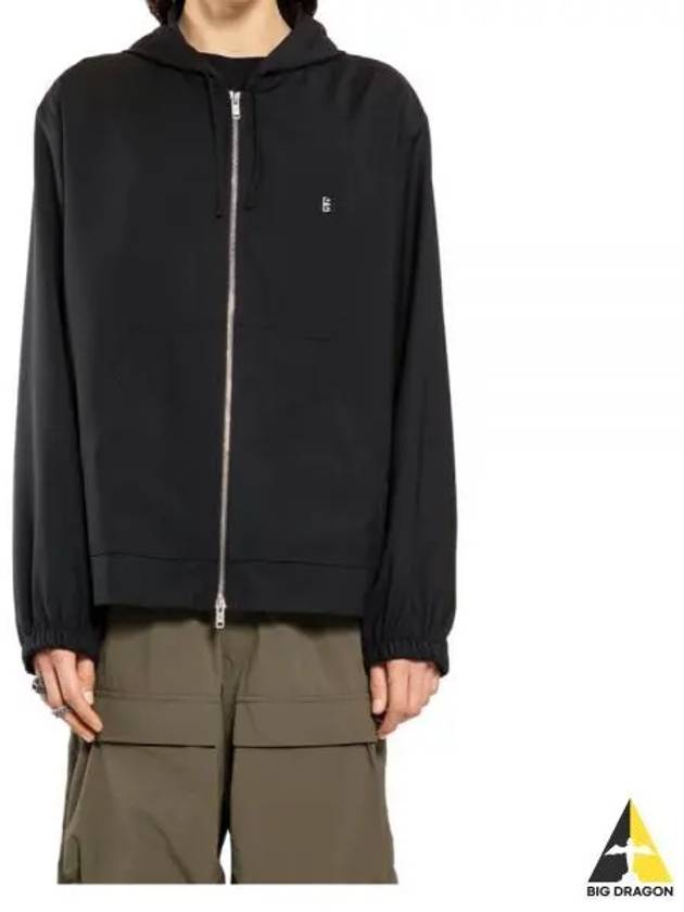 4G Detail Wool Zip-Up Hoodie Black - GIVENCHY - BALAAN 2