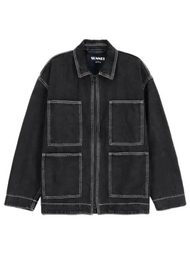 Regular Jacket Washed Black Denim Jumper - SUNNEI - BALAAN 1