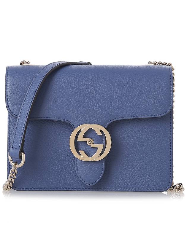 Interlocking GG Chain Small Cross Bag Navy - GUCCI - BALAAN 2