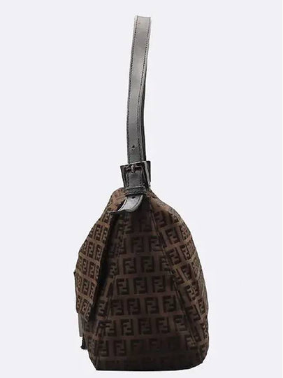 8BR001 Brown leather FF logo Juca Jagard silver hobo shoulder bag - FENDI - BALAAN 2