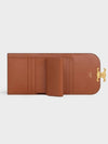 Triomphe Canvas Small Half Wallet Tan - CELINE - BALAAN 5