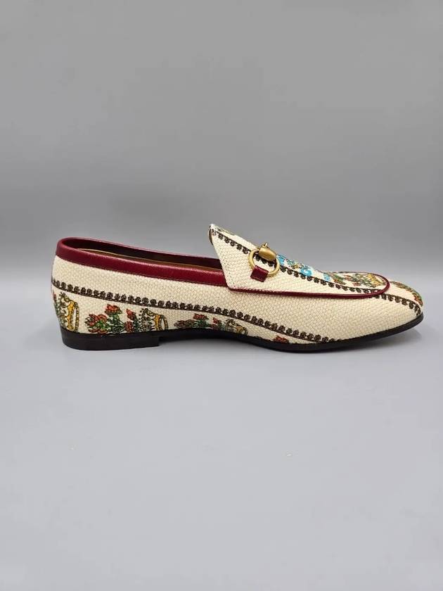 Horsebit Jacquard Loafer Ivory - GUCCI - BALAAN 5